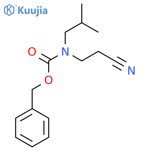 benzyl N-(2-cyanoethyl)-N-(2-methylpropyl)carbamate structure