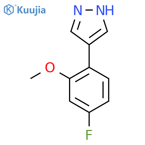 4-(4-fluoro-2-methoxyphenyl)-1H-pyrazole structure