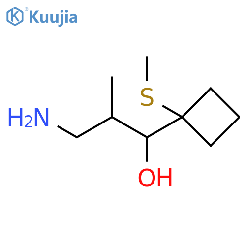 Cyclobutanemethanol, α-(2-amino-1-methylethyl)-1-(methylthio)- structure