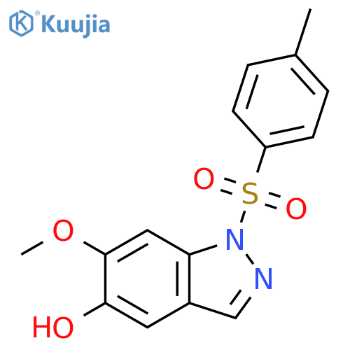 6-methoxy-1-(p-tolylsulfonyl)indazol-5-ol structure