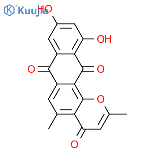 11-Hydroxy-2,5-dimethyl-4H-anthra[1,2-b]pyran-4,7,12-trione; 9-Hydroxy structure