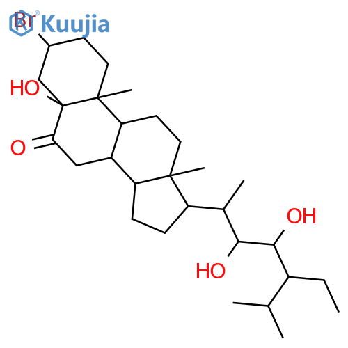 (3beta,5alpha,22S,23S)-3-bromo-5,22,23-trihydroxystigmastan-6-one structure