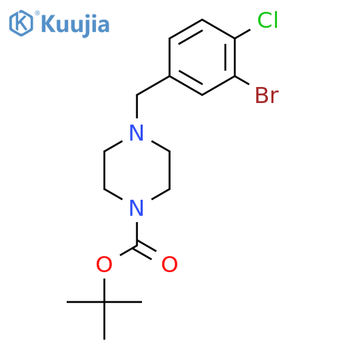 4-(4-BOC-Piperazino)methyl-2-bromo-1-chlorobenzene structure