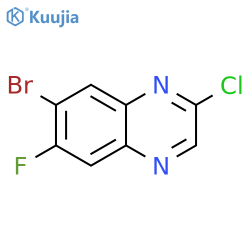 7-Bromo-2-chloro-6-fluoroquinoxaline structure