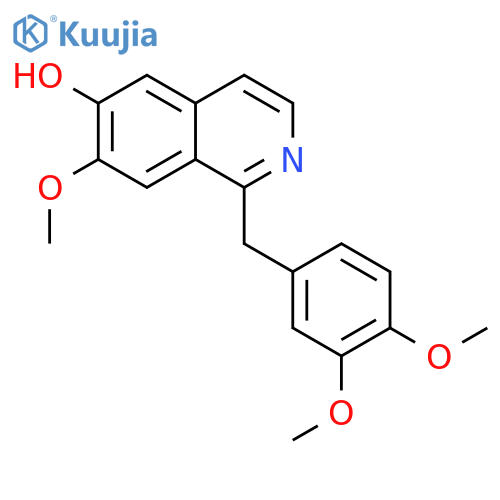6-Isoquinolinol,1-[(3,4-dimethoxyphenyl)methyl]-7-methoxy- structure
