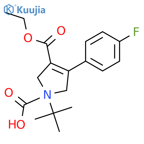 1-(tert-Butyl) 3-ethyl 4-(4-fluorophenyl)-2,5-dihydro-1H-pyrrole-1,3-dicarboxylate structure