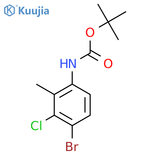 Tert-butyl N-(4-bromo-3-chloro-2-methylphenyl)carbamate structure