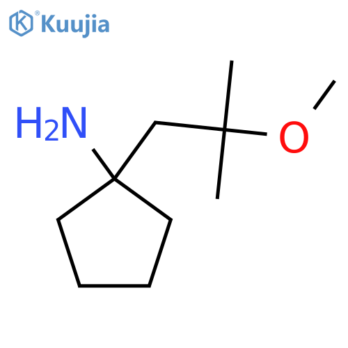 1-(2-Methoxy-2-methylpropyl)cyclopentan-1-amine structure