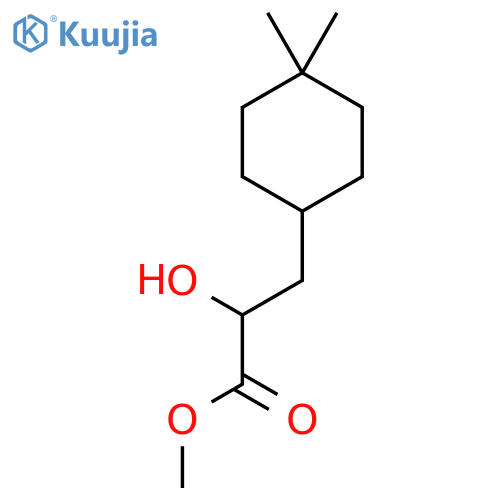 Methyl 3-(4,4-dimethylcyclohexyl)-2-hydroxypropanoate structure