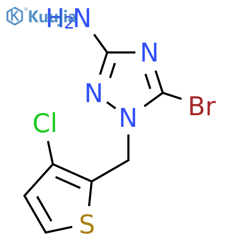 5-Bromo-1-[(3-chlorothiophen-2-yl)methyl]-1H-1,2,4-triazol-3-amine structure