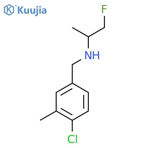 [(4-Chloro-3-methylphenyl)methyl](1-fluoropropan-2-yl)amine structure