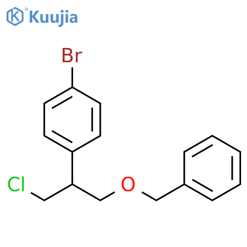 Benzene, 1-bromo-4-[1-(chloromethyl)-2-(phenylmethoxy)ethyl]- structure