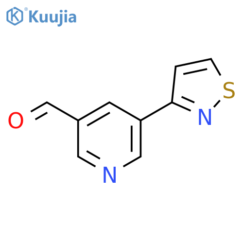 3-Pyridinecarboxaldehyde, 5-(3-isothiazolyl)- structure
