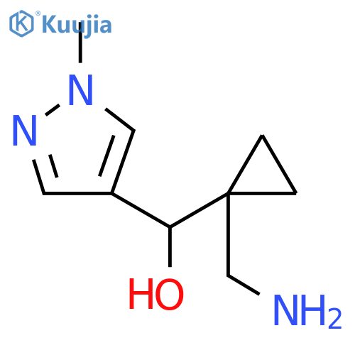 1H-Pyrazole-4-methanol, α-[1-(aminomethyl)cyclopropyl]-1-methyl- structure
