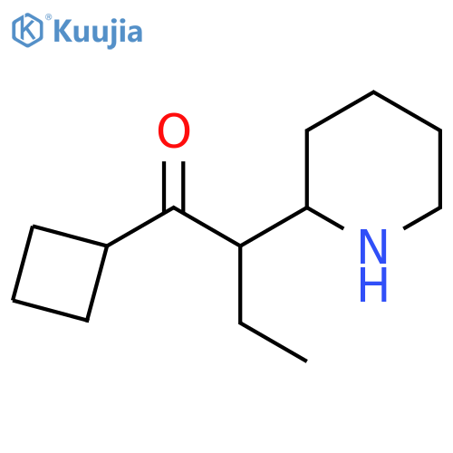1-Cyclobutyl-2-(piperidin-2-yl)butan-1-one structure