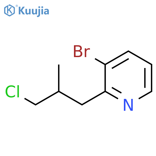 Pyridine, 3-bromo-2-(3-chloro-2-methylpropyl)- structure
