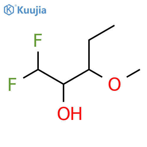 1,1-difluoro-3-methoxypentan-2-ol structure