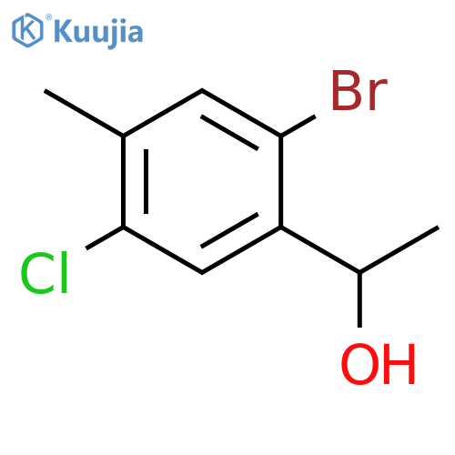 Benzenemethanol, 2-bromo-5-chloro-α,4-dimethyl- structure