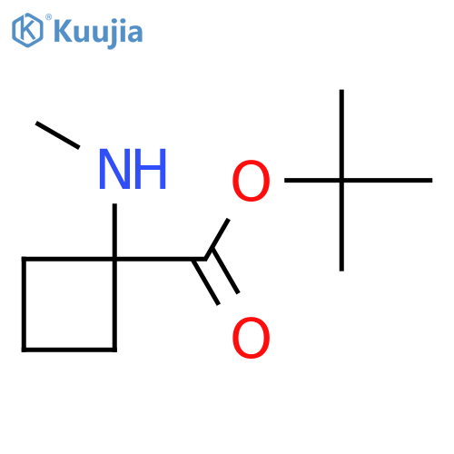 Tert-butyl 1-(methylamino)cyclobutane-1-carboxylate structure