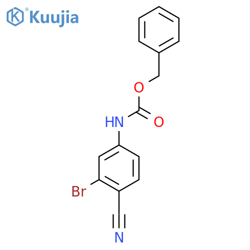 benzyl N-(3-bromo-4-cyanophenyl)carbamate structure