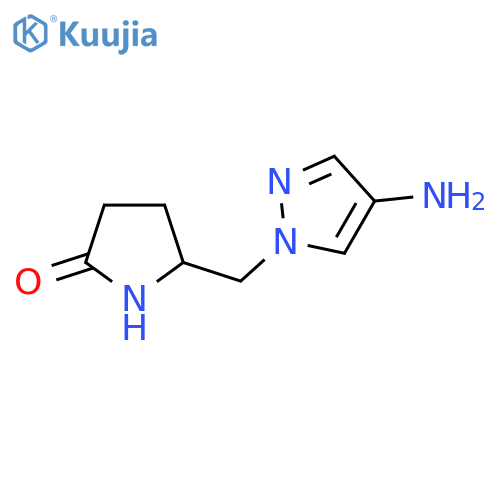 5-(4-amino-1H-pyrazol-1-yl)methylpyrrolidin-2-one structure