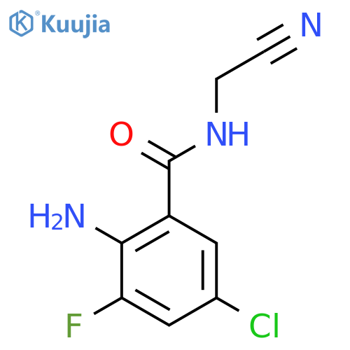 2-amino-5-chloro-N-(cyanomethyl)-3-fluorobenzamide structure