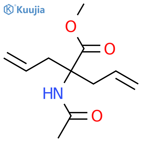 4-Pentenoic acid, 2-(acetylamino)-2-(2-propenyl)-, methyl ester structure