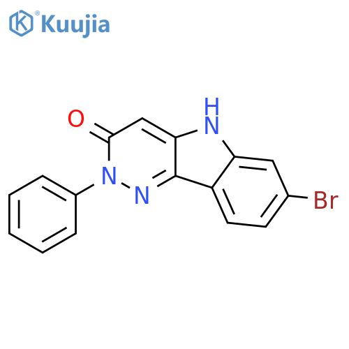 3H-Pyridazino[4,3-b]indol-3-one, 7-bromo-2,5-dihydro-2-phenyl- structure