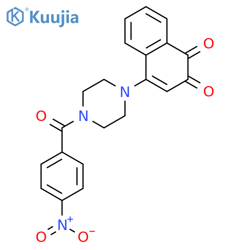 Piperazine, 1-(3,4-dihydro-3,4-dioxo-1-naphthalenyl)-4-(4-nitrobenzoyl)- structure