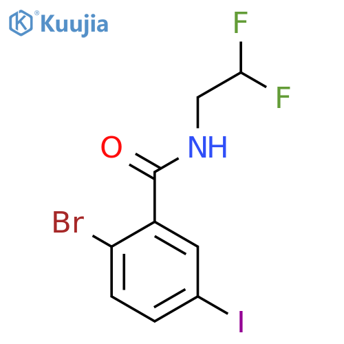 2-Bromo-N-(2,2-difluoroethyl)-5-iodobenzamide structure