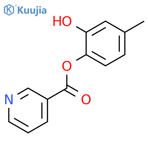 3-Pyridinecarboxylic acid, 2-hydroxy-4-methylphenyl ester structure