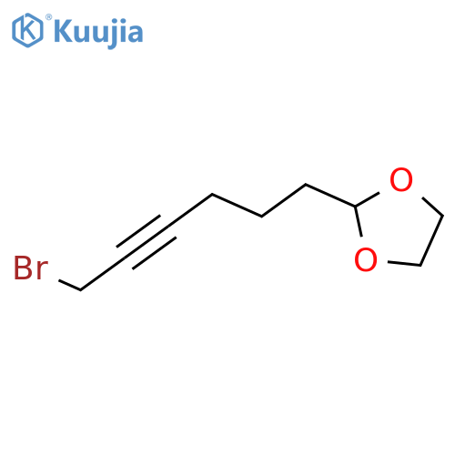 1,3-Dioxolane, 2-(6-bromo-4-hexynyl)- structure