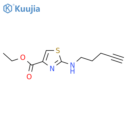 ethyl 2-(pent-4-yn-1-yl)amino-1,3-thiazole-4-carboxylate structure