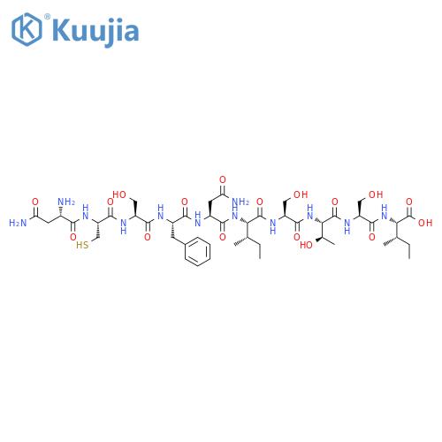 L-Isoleucine,L-asparaginyl-L-cysteinyl-L-seryl-L-phenylalanyl-L-asparaginyl-L-isoleucyl-L-seryl-L-threonyl-L-seryl- structure