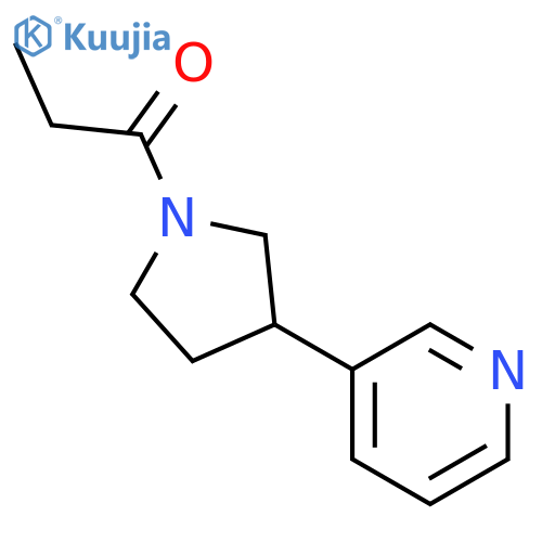 Pyrrolidine, 1-(1-oxopropyl)-3-(3-pyridinyl)- structure