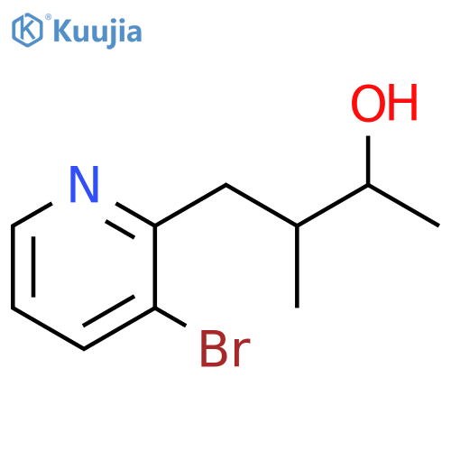 4-(3-bromopyridin-2-yl)-3-methylbutan-2-ol structure