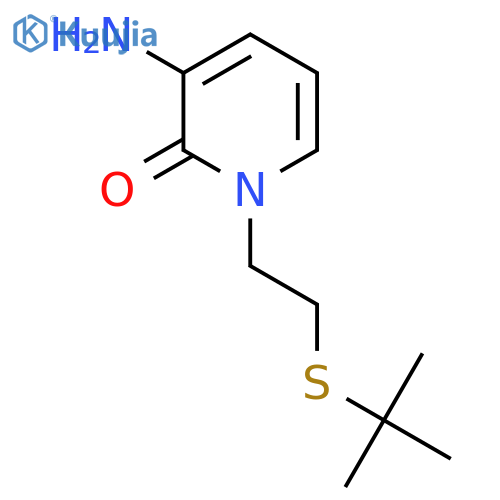 3-Amino-1-[2-(tert-butylsulfanyl)ethyl]-1,2-dihydropyridin-2-one structure