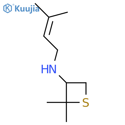 2,2-Dimethyl-N-(3-methylbut-2-en-1-yl)thietan-3-amine structure
