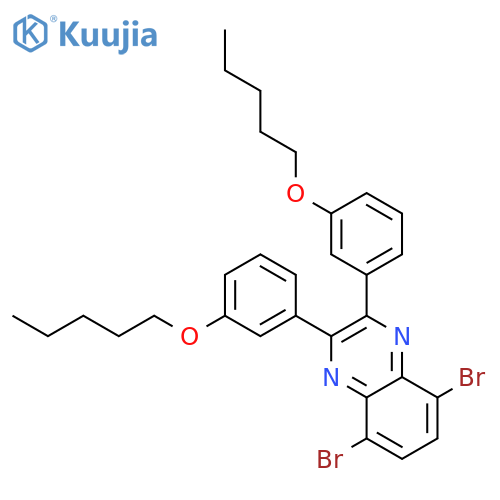 Quinoxaline, 5,8-dibromo-2,3-bis[3-(pentyloxy)phenyl]- structure