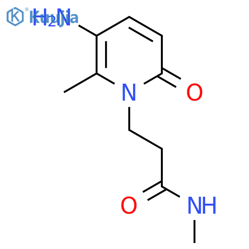 3-(5-amino-6-methyl-2-oxo-1,2-dihydropyridin-1-yl)-N-methylpropanamide structure