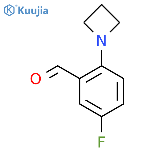 2-(Azetidin-1-yl)-5-fluorobenzaldehyde structure