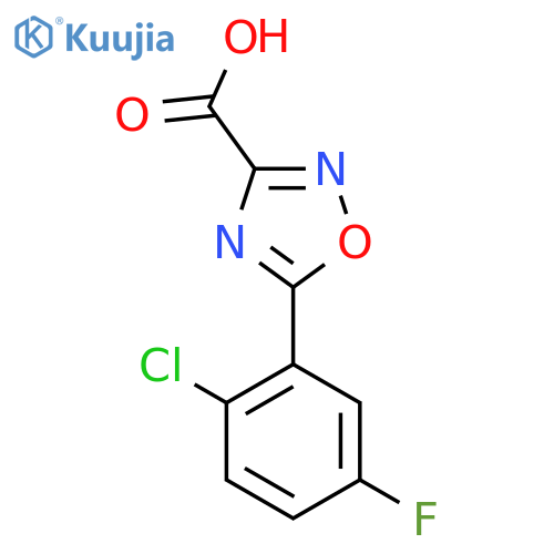 5-(2-Chloro-5-fluorophenyl)-1,2,4-oxadiazole-3-carboxylic acid structure