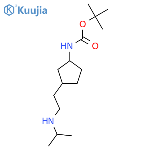tert-butyl N-(3-{2-(propan-2-yl)aminoethyl}cyclopentyl)carbamate structure