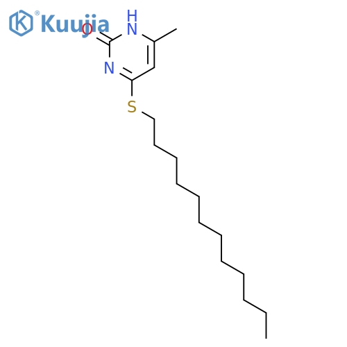 2(1H)-Pyrimidinone, 4-(dodecylthio)-6-methyl- structure