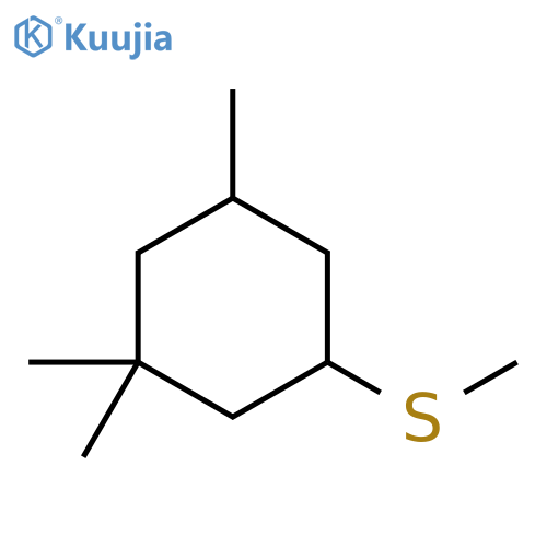 Cyclohexane, 1,1,3-trimethyl-5-(methylthio)- structure