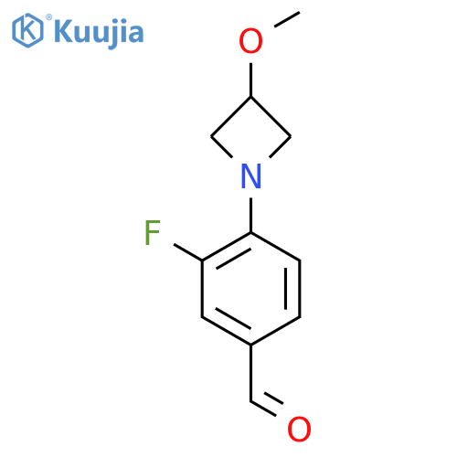 3-Fluoro-4-(3-methoxyazetidin-1-yl)benzaldehyde structure