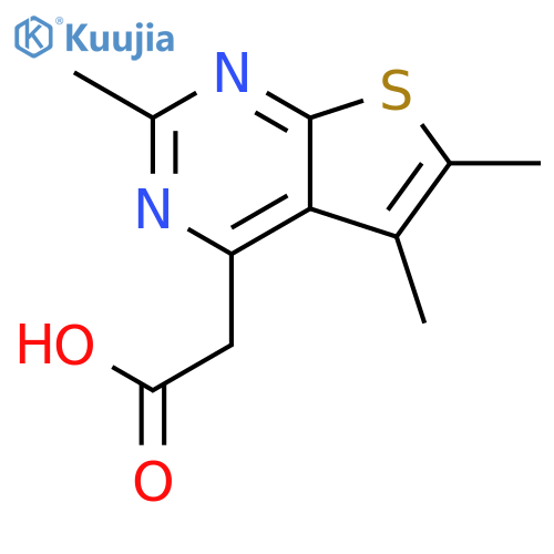 2-{trimethylthieno[2,3-d]pyrimidin-4-yl}acetic acid structure