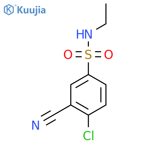 4-chloro-3-cyano-N-ethylbenzene-1-sulfonamide structure