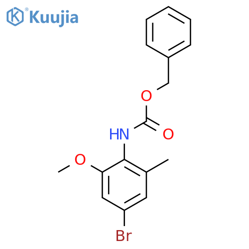 benzyl N-(4-bromo-2-methoxy-6-methylphenyl)carbamate structure