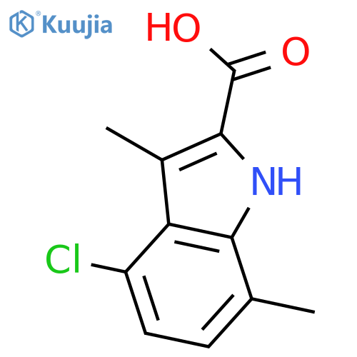 1H-INDOLE-2-CARBOXYLIC ACID, 4-CHLORO-3,7-DIMETHYL- structure